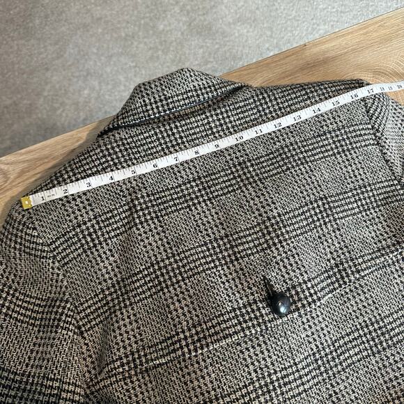 Harve Benard Vintage Wool Glen Plaid Double Breasted Belted Long Coat 10 - Picture 14 of 15